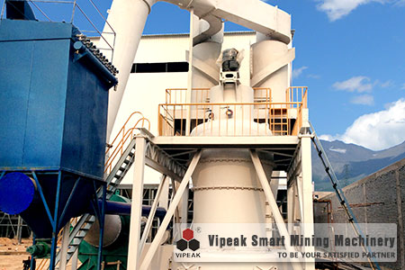 The gypsum powder grinding site